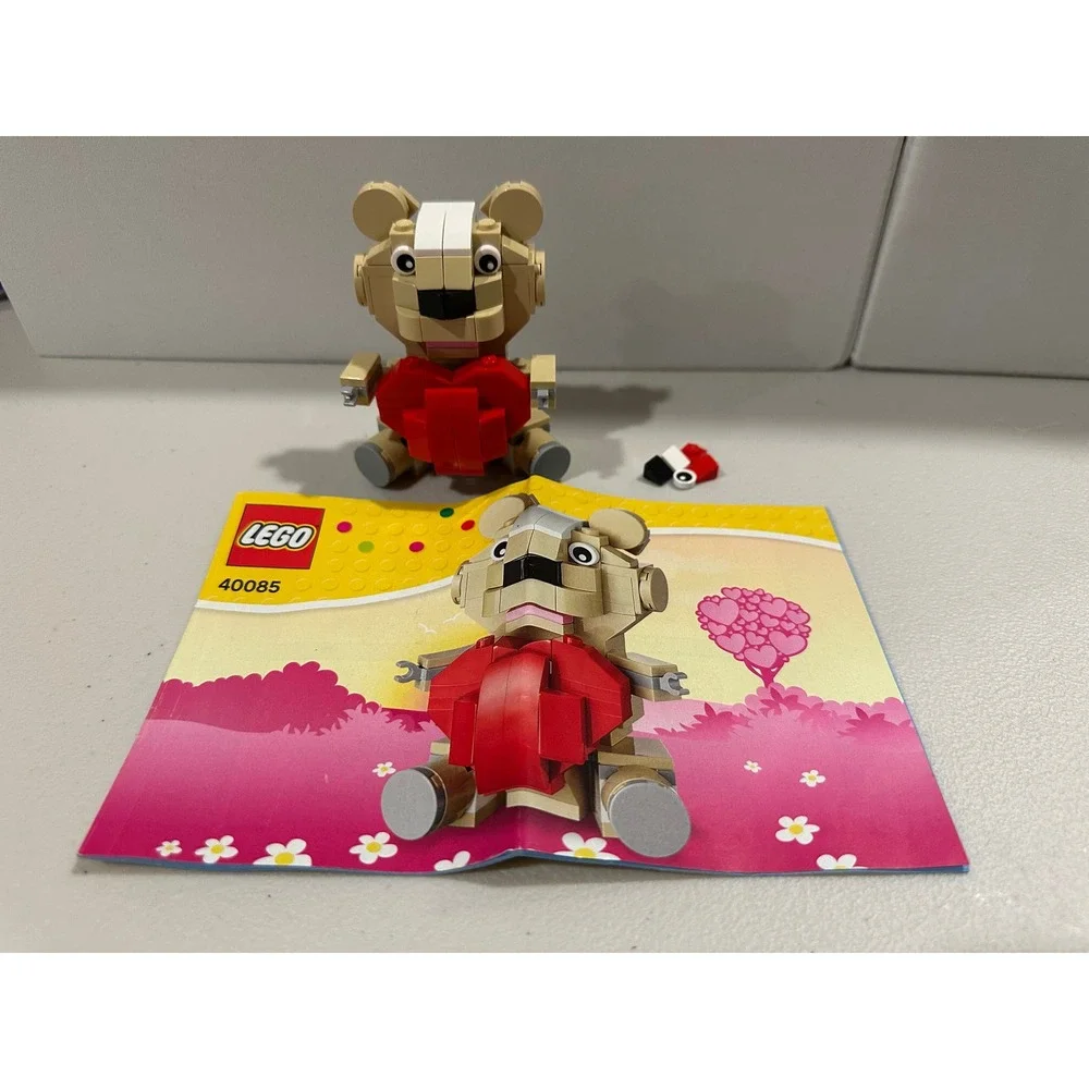 LEGO 40085 Valentine Bear Teddy Heart Complete Retired 2014 Anniversary Gift